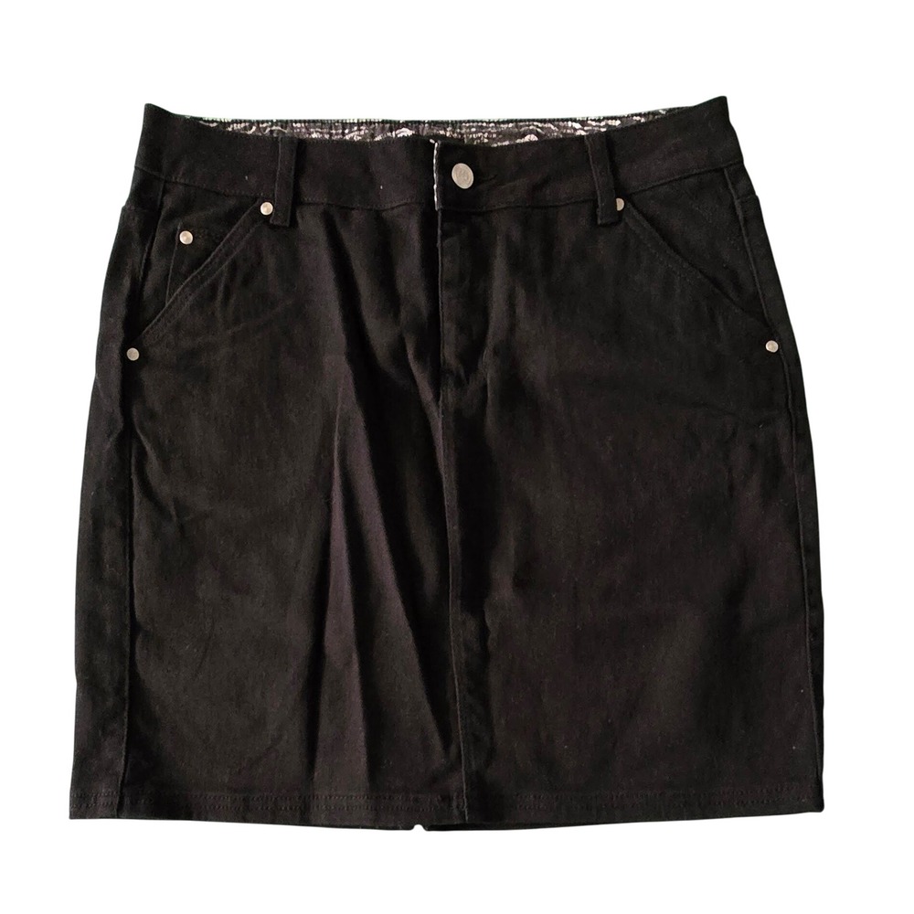 NWOT Cool by TCM Black knee length 5 pocket skirt size 32" waist‎ L